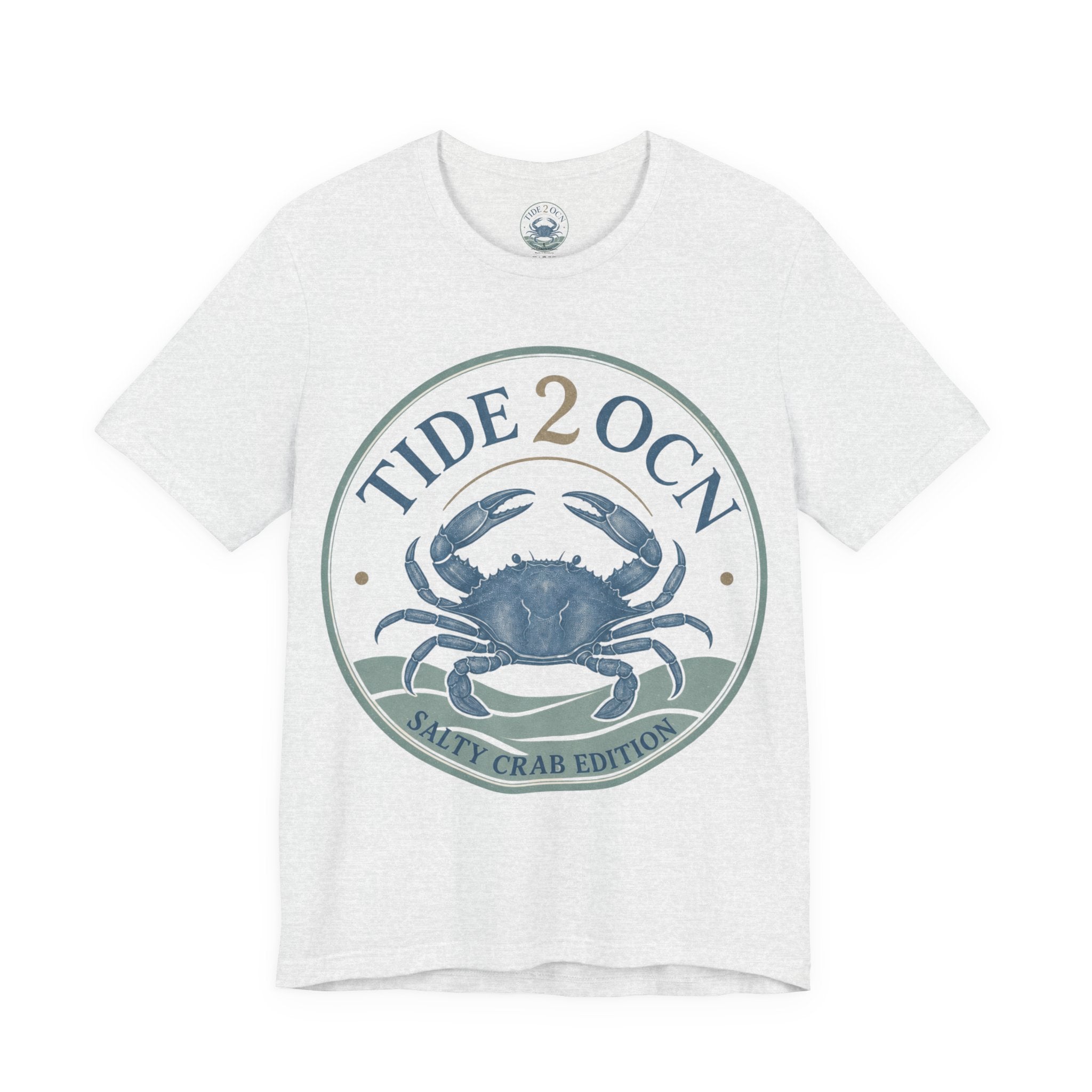Tide 2 Ocn Crab T‑Shirt — Salty Crab Edition Beach Tee