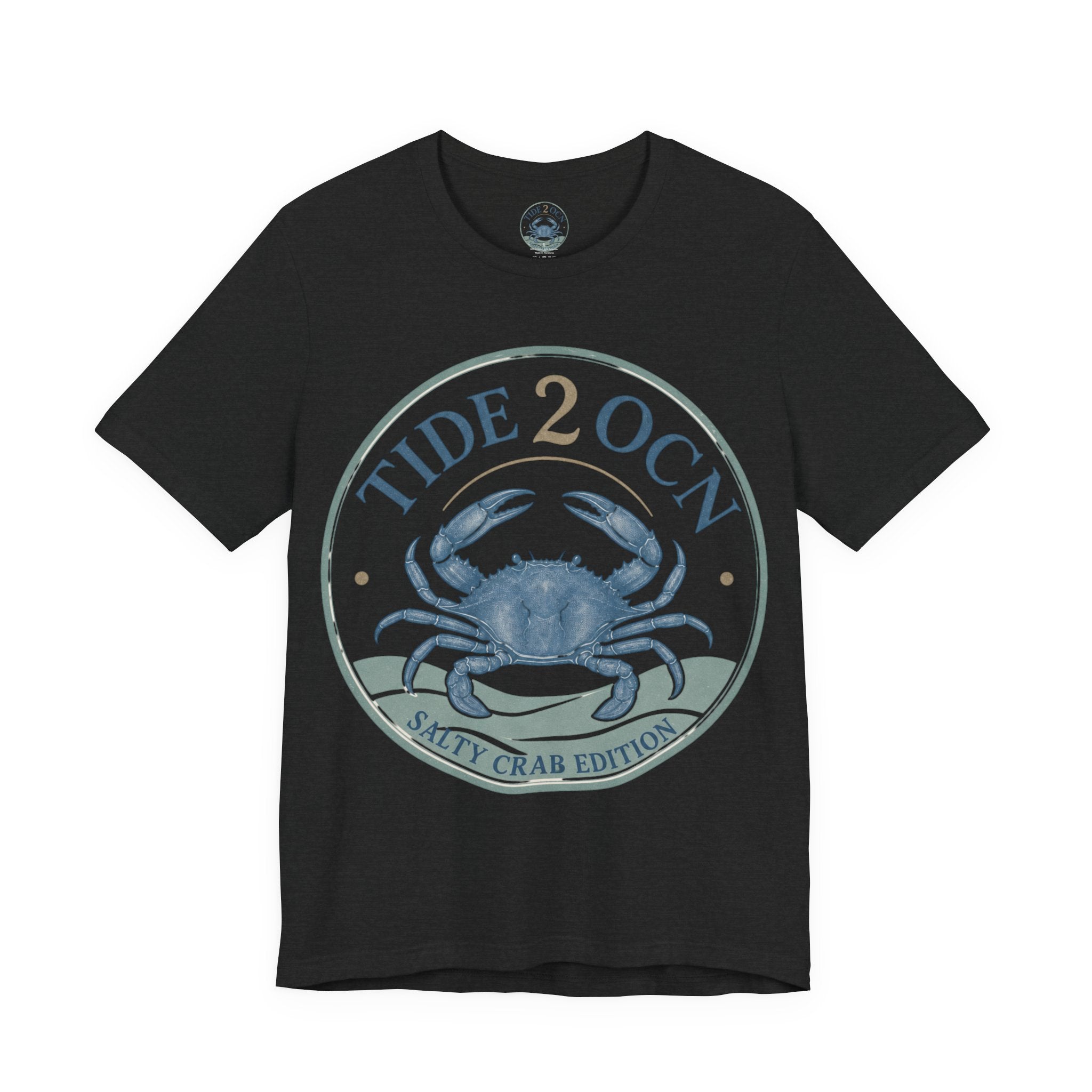 Tide 2 Ocn Crab T‑Shirt — Salty Crab Edition Beach Tee