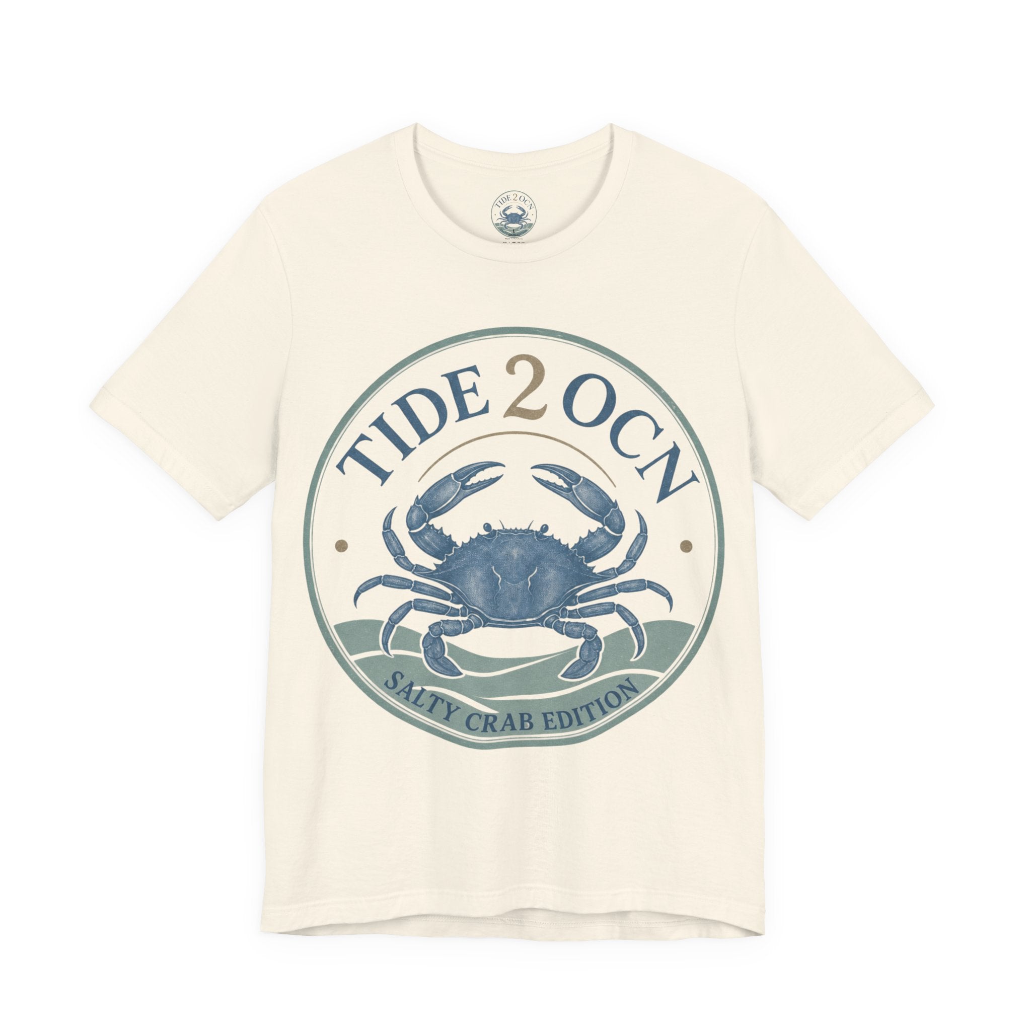 Tide 2 Ocn Crab T‑Shirt — Salty Crab Edition Beach Tee