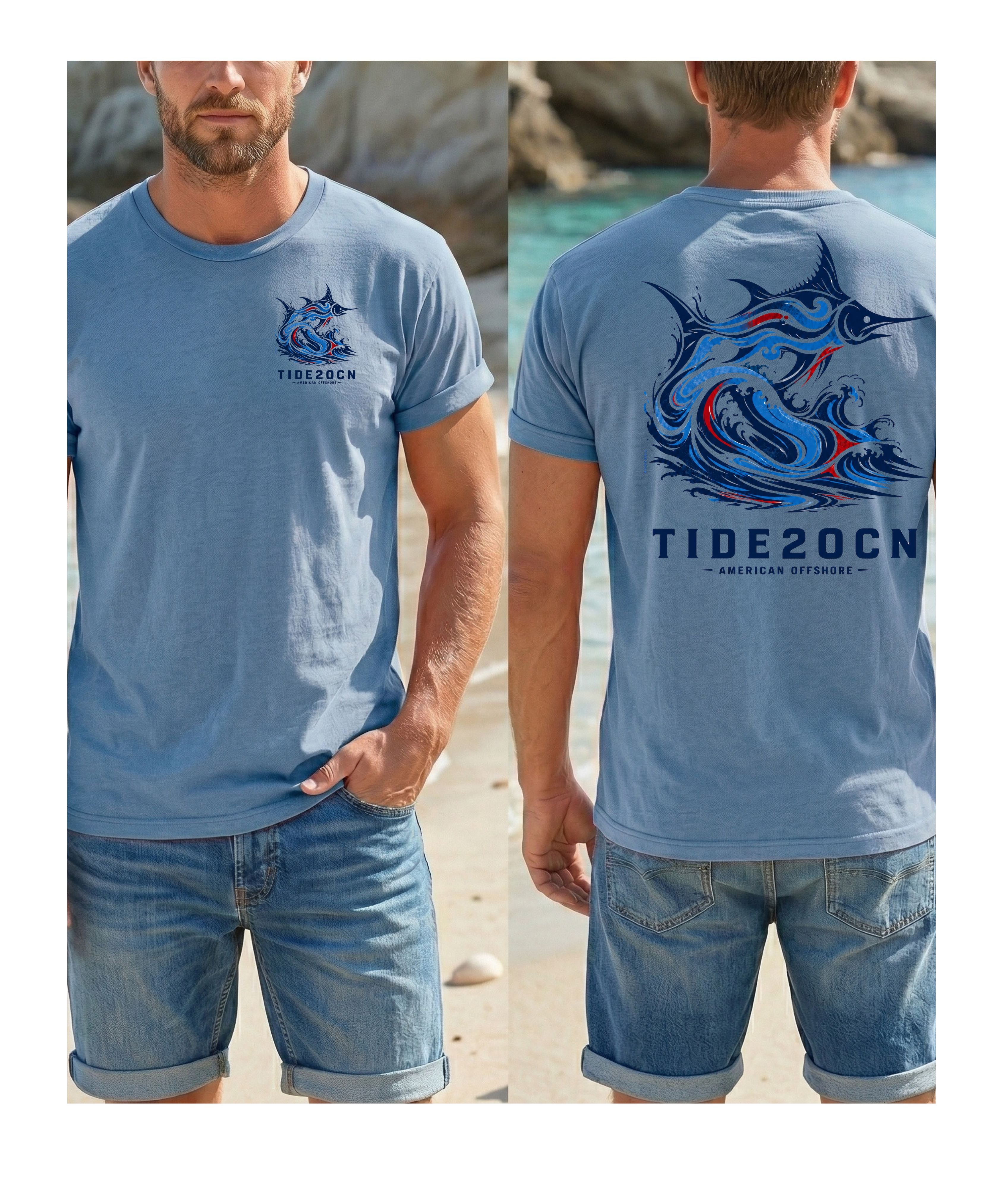 Marlin — TIDE2OCN American Offshore Graphic T-Shirt